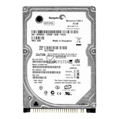 Жесткий диск Seagate ST9408114A 40Gb 5400 IDE 2,5" HDD