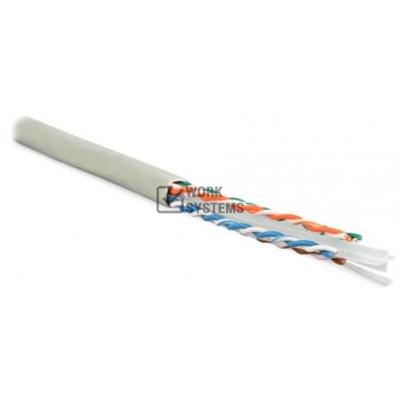 UUTP4-C6-S23-IN-LSZH-GY-305 Кабель витая пара Hyperline U/UTP 6 кат. 4 пары