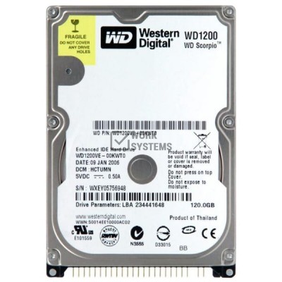 Жесткий диск Western Digital WD1200VE 120Gb 5400 IDE 2,5" HDD