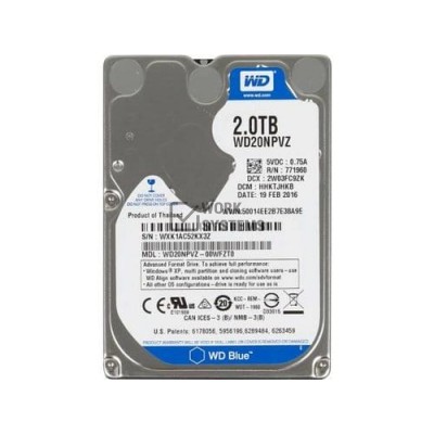 WD20NPVZ Жесткий диск WESTERN DIGITAL 2TB SATA 6G 2.5 5200 BLUE MOBILE